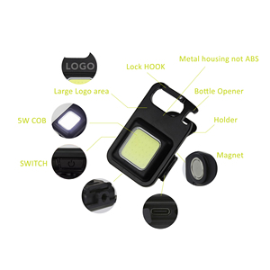Regalo Mini multifunzione apriscatole treppiede magnetico ricaricabile a LED torcia da lavoro luce COB portachiavi - Product Image 1