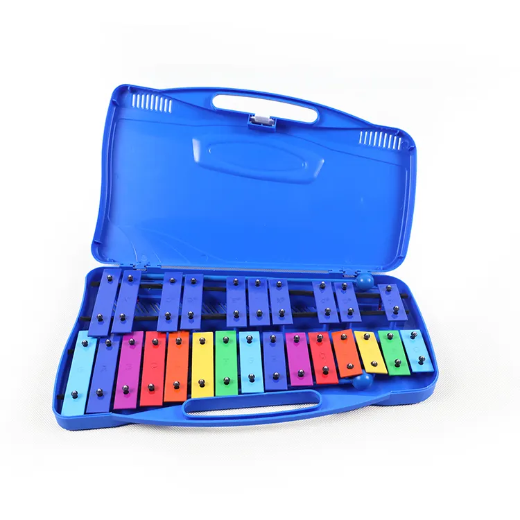 Harga Murah 25 catatan warna-warni kunci metal glockenspiel xylophone