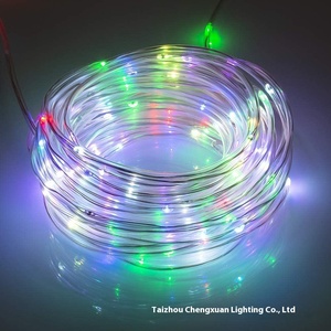 Cadena de lámpara de alambre de cobre LED de 16 colores IP65 impermeable iluminación decorativa de Navidad batería Control remoto para patio al aire libre - Product Image 1