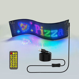 <strong>LED</strong> Car Signs Flexible <strong>LED</strong> <strong>Matrix</strong> Panel Light Signs for Bluetooth <strong>Controlled</strong> RGB Scrolling <strong>Display</strong> <strong>Message</strong> Boards - Product Image 1