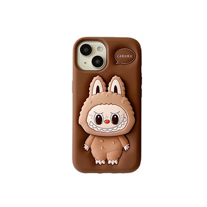 ขายดีล่าสุดสำหรับ iPhone 16เคสโทรศัพท์ labubu 3D น่ารักลายการ์ตูนซิลิโคนยืดได้ขายึดโทรศัพท์มือถือ - Product Image 6