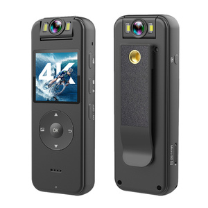 オリジナルの4k着用ボディVlogビデオカムコーダー録画画面ポータブルスポーツアクションDv2Kカムバッククリップナイトビジョン1080Pカメラ