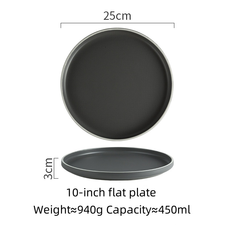 Assiette plate de 10 pouces