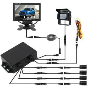 Pantalla LCD que incluye Sensor de ayuda de aparcamiento inalámbrico, grabación de 4 vías, cámara de camión - Product Image 6