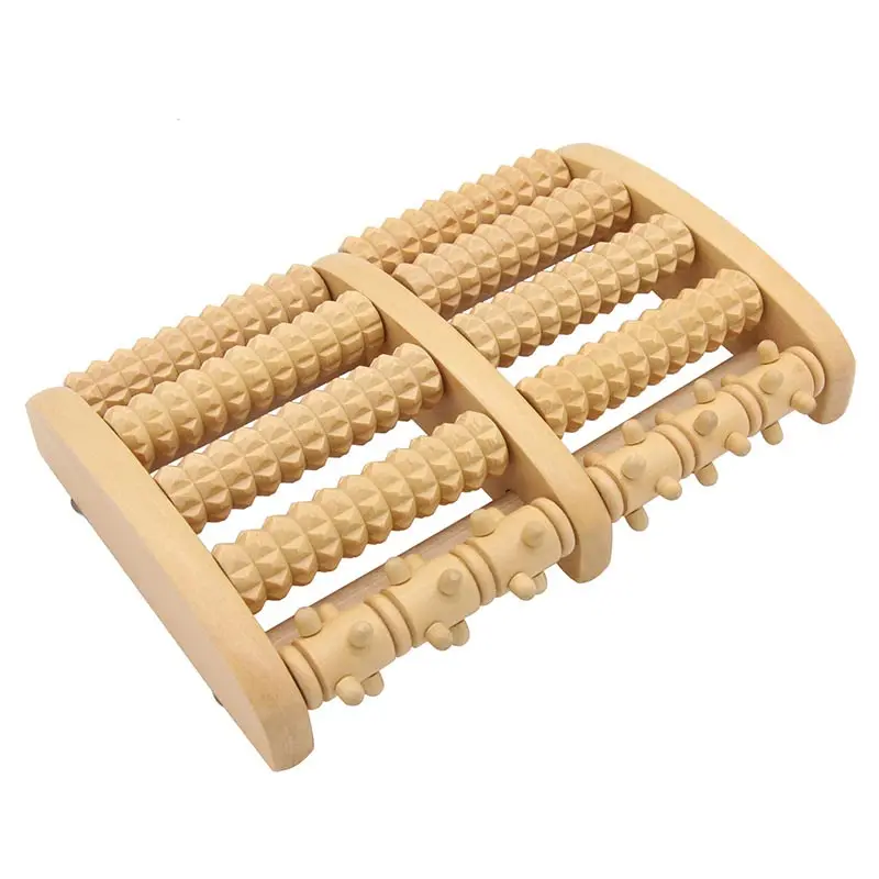 Herramientas de masaje de madera personalizadas, alivio de pies cansados, rodillo de masaje de pies de Bambú