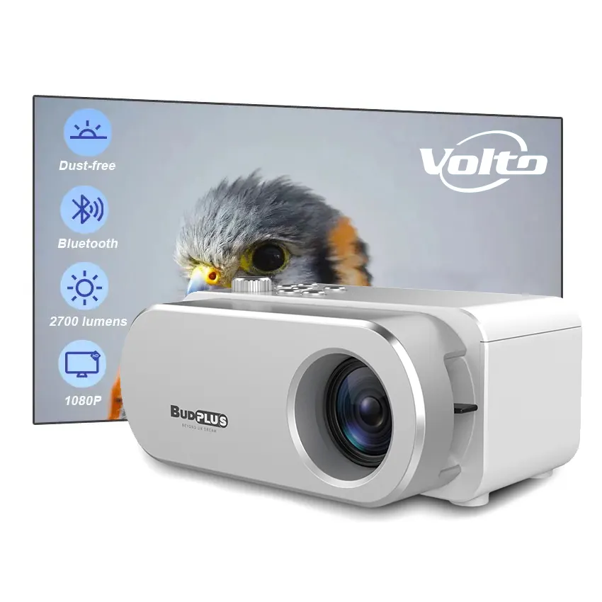 VOLTOHot-proyector LED 4K, compatible con 5800 lúmenes, 5G, Wifi, BT, vídeo en casa, película, 1080P, Android 10 opcional