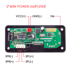 2*40W âm thanh xe hơi Bo mạch chủ lossless Giải mã âm thanh hội đồng quản trị đài phát thanh MP3 FLAC/APE định dạng âm thanh hỗ trợ ghi âm phụ kiện - Product Image 3