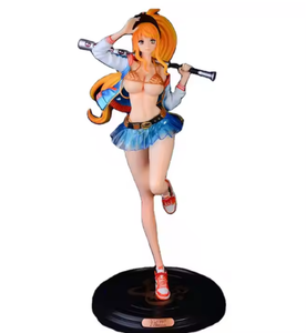 Özelleştirilmiş PVC reçine oyuncaklar yüksek kalite eylem ve oyuncak 36cm beyzbol sopası seksi kız ayakta duruş bir pieced anime figürleri Nami - Product Image 1