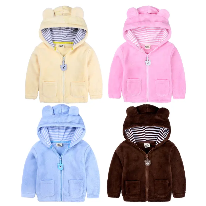 Veste et manteaux à capuche en molleton/velours pour bébé garçon, nouveau manteau doux et doux, écologique avec la peau, pour bébé fille, automne et printemps, 2020