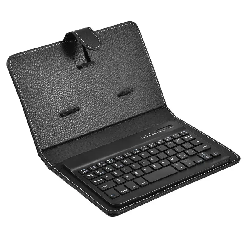 Evrensel Toptan fiyat PU Deri Flip tablet kılıfı klavye Durumda Android Için Samsung Için Samsung Için 7 8 inç standı ile