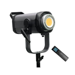 ไฟวิดีโอ LED 300วัตต์แฟลช5600K COB เอาท์พุตไฟต่อเนื่อง89600lux/ไฟถ่ายภาพยาว1ม. พร้อมรีโมทคอนโทรล2.4ก.