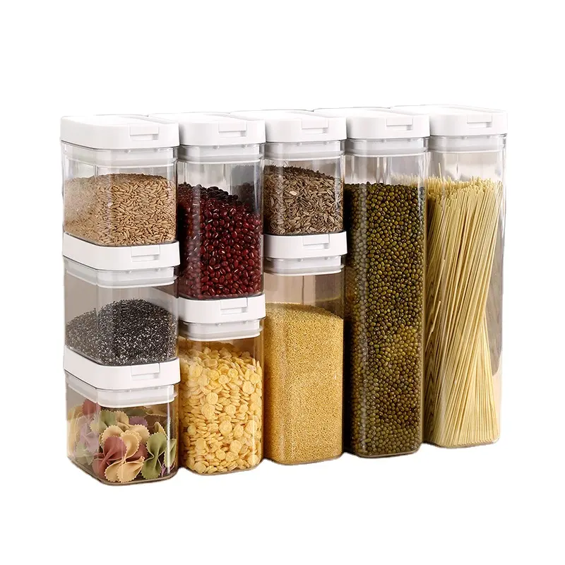 Кухонные органайзеры, герметичный влагостойкий контейнер для хранения, прозрачный пластиковый контейнер для хранения пищевых продуктов