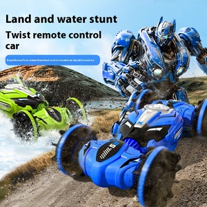 1:14スケールジェスチャーコントロールRCカー4x4両用スタントトラックキッズ360 ° フリップIPX6防水充電式リモコン