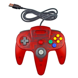 Porta Console con cavo USB essenziale per nintent N64 Gamepad Joystick trasparente con motore di vibrazione per N64 Controller Joypad - Product Image 3