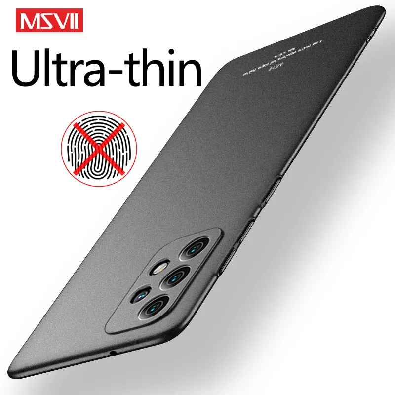 For Samsung Galaxy A73 A53 A33 A23 5G A72 A52 4G A52S A32 A22 Cover MSVII PC Ultra Thin Matte Anti-knock Shockproof Phone Case