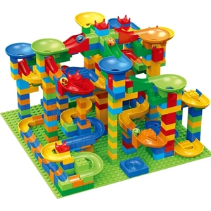 Bloques de construcción de pista de bolas DIY de carril variable Montessori | Juego de juguetes educativos coloridos para niños - Product Image 1