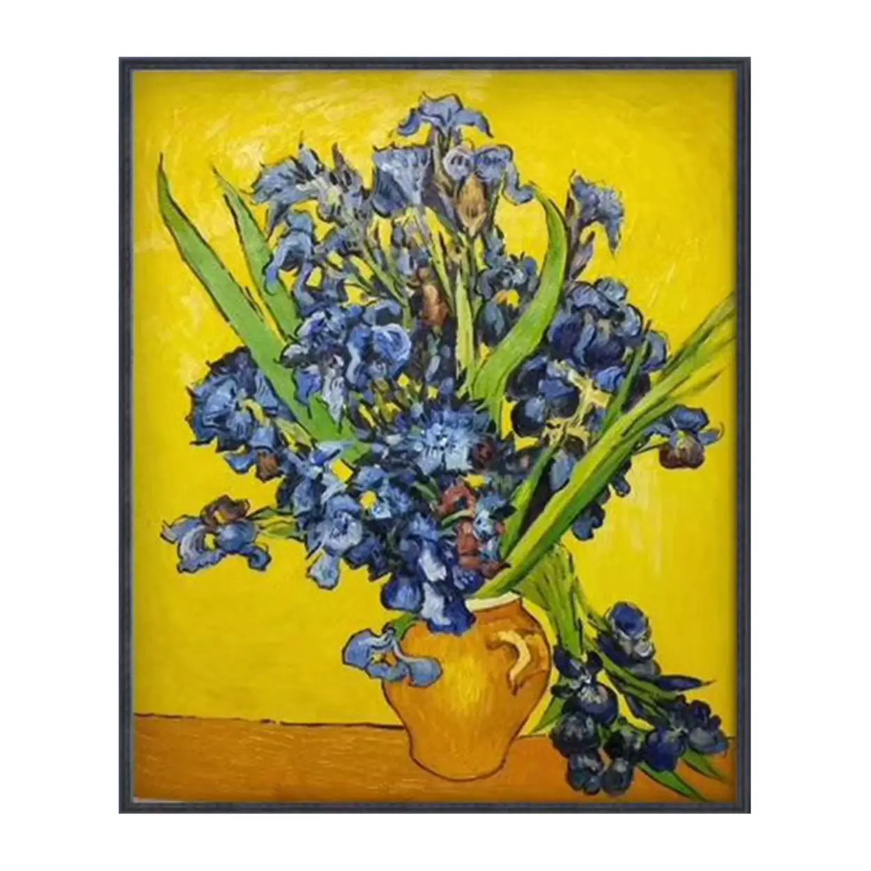 Pintura al óleo de Van Gogh para decoración de pared, pintura al óleo hecha a mano, paisaje de flores, cielo estrellado, Iris, lienzo, póster