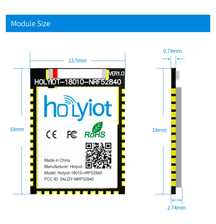 Horyiot nrf52840 trò chơi Wearable y tế tập thể dục bàn phím chuột 5.3 không dây RF On Off chuyển đổi năng lượng thấp IOT 18010 BLE mô-đun