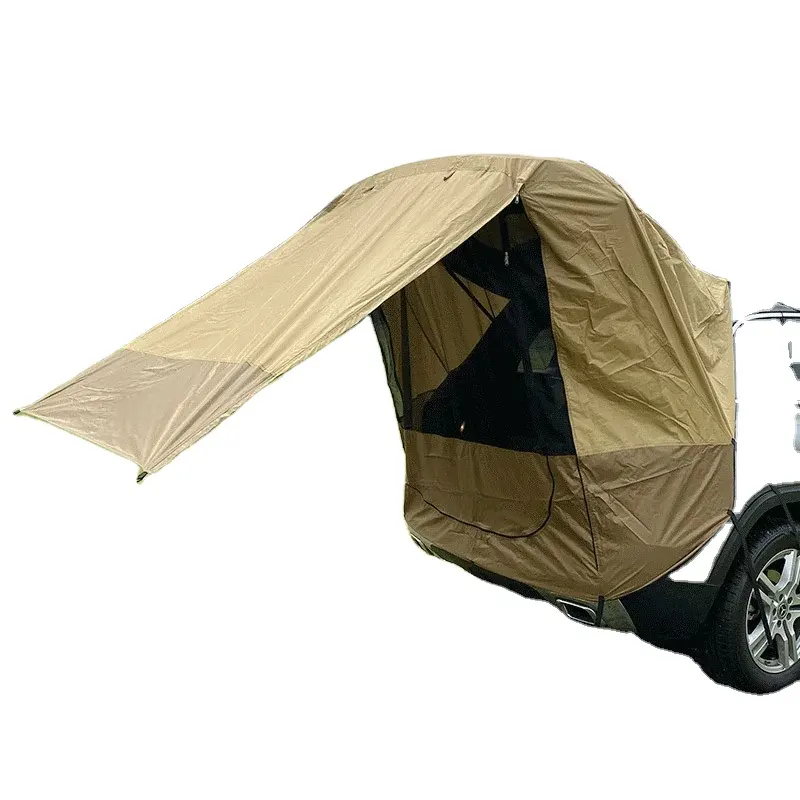 2024 vendita calda all'aperto Suv camion copertura tettoia tetto superiore auto tenda da campeggio posteriore per la vendita