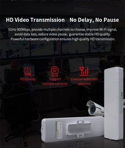 14dBi de alta potencia 5GHz 900Mbps al aire libre CPE puente inalámbrico 3KM extensor de rango de larga distancia redes de alta comunicación - Product Image 3