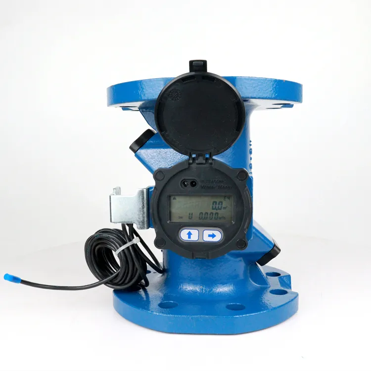 Medidor de agua ultrasónico de dos canales alimentado por batería de 80mm y 3,6 V con comunicación MBUS MODBUS medidor de flujo de agua inteligente