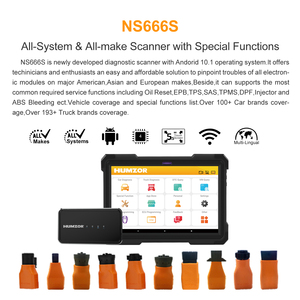 Humzor NexzSYSNS666Sカートラック診断ツールBluetoothOBD2診断スキャナー (10.1タブレット自動コードリーダー付き) - Product Image 4