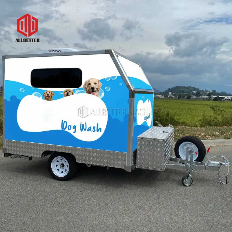 Vendita all'ingrosso di furgoni per la cura degli animali domestici mobili per la cura del cane rimorchio