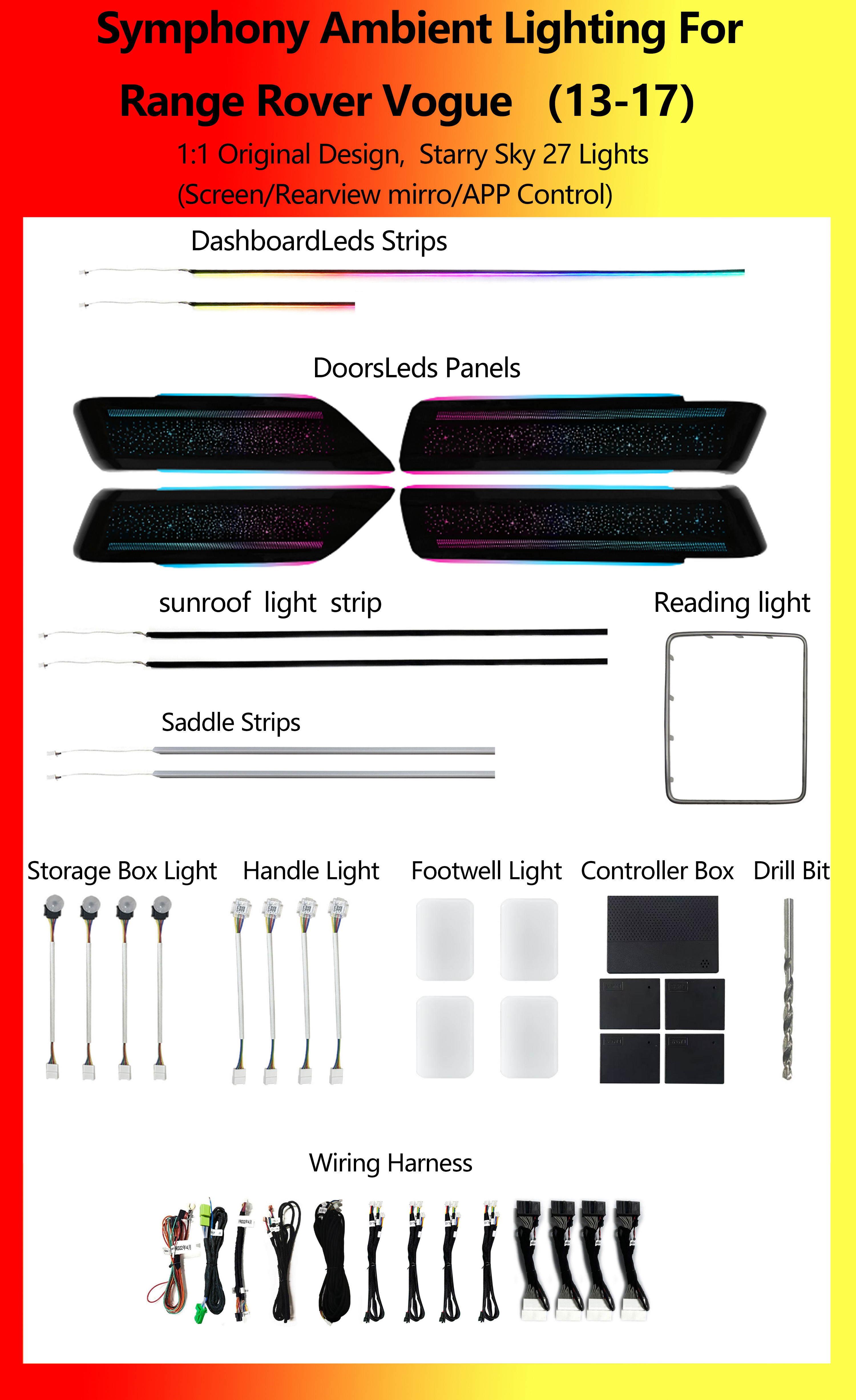 Range Rover Vogue Starry Sky Symphony 27 lumières