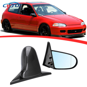 Honda Civic yan görüş aynası-1992 EG 1995-1996 EK için bir çift manuel ayarlanabilir kaşık tarzı JDM 2000