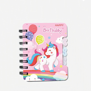 Spiral Note Book Wöchentliches monatliches Tagebuch Journal Planer Agenda Notizbuch Farbe Metall Benutzer definiertes Logo Pink Promotion Unbeschichtetes Papier - Product Image 1