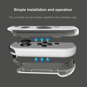 Handle Grip Replacement Transparency <strong>Shell</strong> <strong>Case</strong> Gaming <strong>Controller</strong> Crystal <strong>Case</strong> for Switch OLED Console Stand - Product Image 2