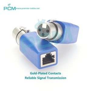 <span class=keywords><strong>DMX</strong></span> 3 PIN XLR อะแดปเตอร์ตัวเมียเป็น RJ45ตัวเมียสำหรับสายอีเทอร์เน็ต CAT5 DMX512การควบคุมไฟบนเวที CAT5 RJ45เป็น XLR Converter - Product Image 4