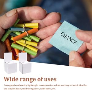 Kartvizit oylama Contes toplamak için bilet yuvası ile toplama Ballot karton kutular için çekiliş kutusu bağış kutusu - Product Image 6