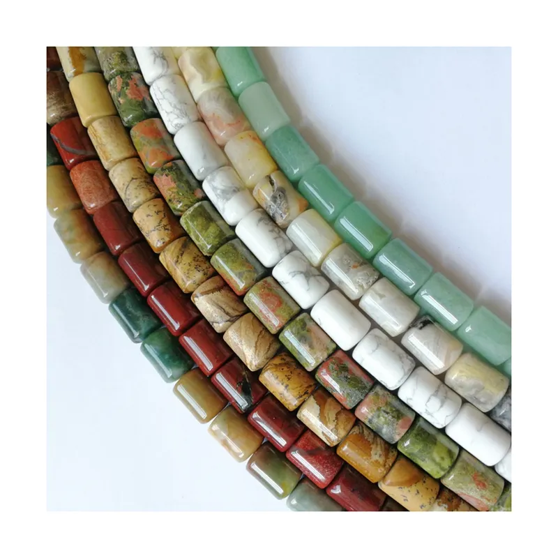 Wholesale Gemstone Beads Semi-Precious Stone Cylinders Tubes Beads Crystal Stone Bead