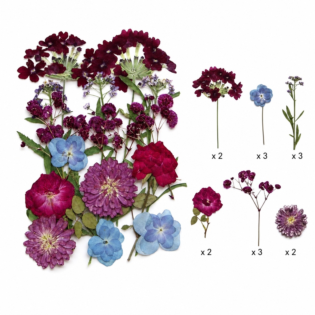 Violet et bleu mélangés