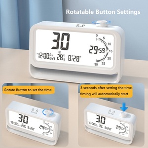 YIZHI 60 Minuten Benutzer definierter Countdown-Timer Multifunktions-Datums temperatur anzeige Schlummer wecker für Küche Schlafzimmer Studie - Product Image 3