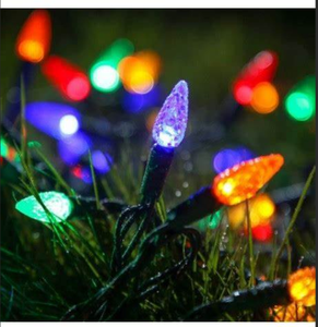 C6 Green Line Colorful Christmas Decorative Light String Colorful Flashing Strawberry Light String - Product Image 5