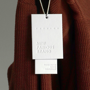 Etiquetas de ropa con logotipo de marca privada personalizada reciclable para ropa, etiqueta de precio, etiqueta colgante con cuerda - Product Image 5