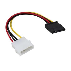 2in1สายไฟ SATA สำหรับฮาร์ดดิสก์ PVC แจ็คเก็ต4ขาเป็น15ขาอะแดปเตอร์15pin สายเคเบิล SATA IDE สำหรับคอมพิวเตอร์ - Product Image 5