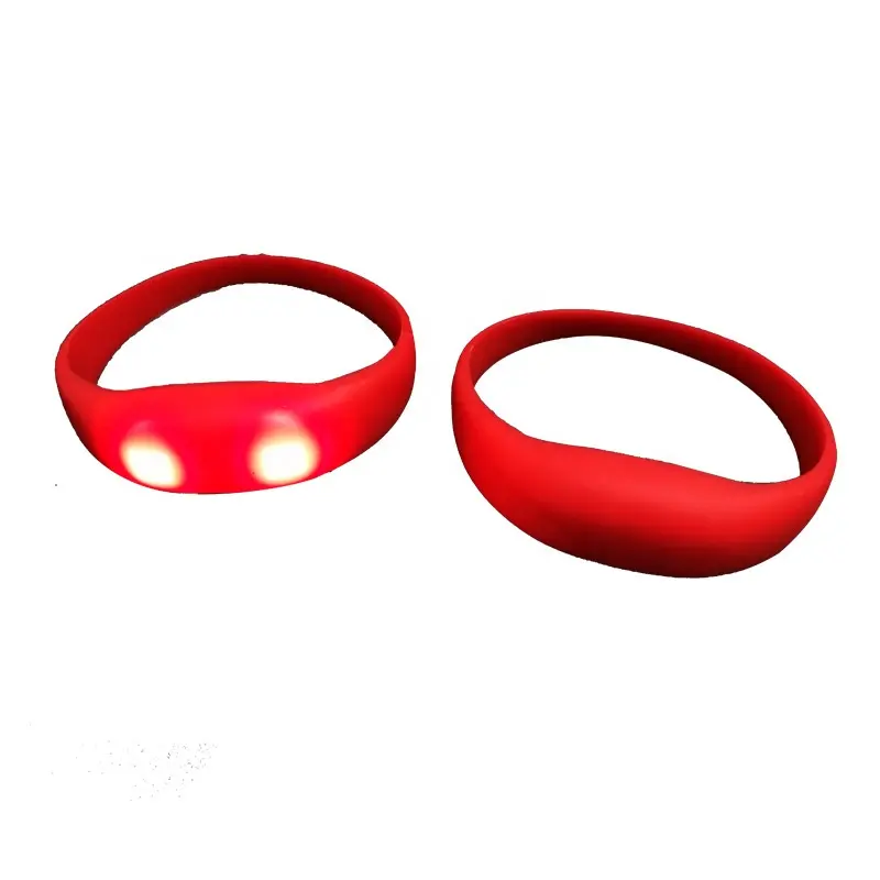 Pulsera de silicona con luz de control remoto inteligente LED promocional, pulseras coloridas para hombres, eventos de festivales de música