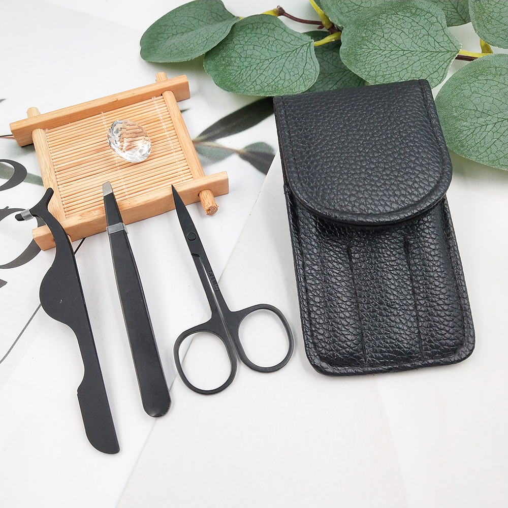 Set de pinzas para pestañas negras