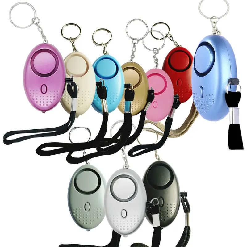 Fabrication en gros Porte-clés coloré à grand volume Porte-clés porte-clés d'alarme à lumière LED pour les filles autodéfense