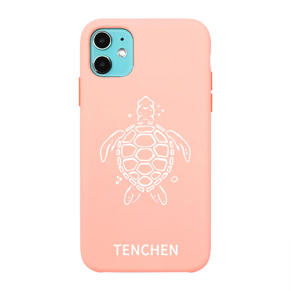 Custodia per telefono di design di lusso TENCHEN custodia per telefono in silicone con logo personalizzato per iphone 6 7 8 11 12 13 14 15 pro max custodia in silicone liquido