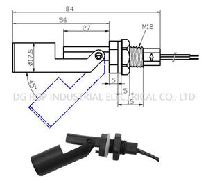 Sensor de nivel de agua montado lateralmente, interruptor de nivel de flotador de lengüeta de 10W, Sensor de nivel de líquido de plástico con conector - Product Image 6