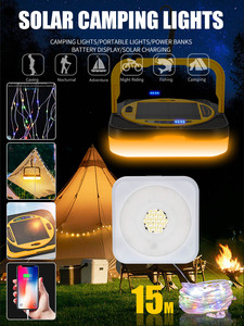 Remote Control 15 Meter <strong>String</strong> Lights Outdoor Portable Solar Charging Camping Lantern Camping Lamp Rechargeable Multi <strong>Functional</strong> - Product Image 6