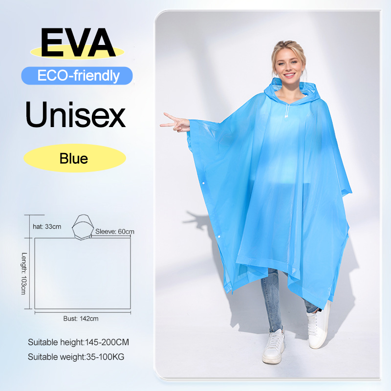 Poncho-Adulte-Bleu