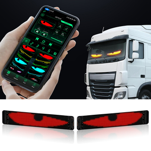 96*20 araba Led matris piksel paneli Diy RGB App + uzaktan kumanda programlanabilir şeytan göz gösterge ışığı animasyonlu gözler için kamyon - Product Image 1