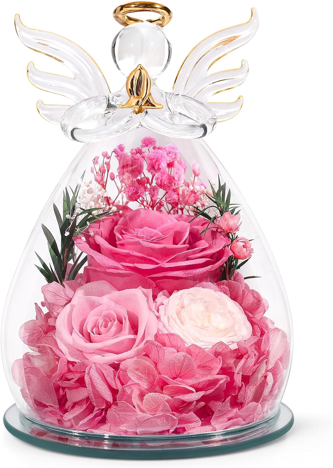 Rose rose-austin-bébé souffle-hortensia
