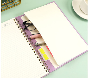 Di alta qualità personalizzabile A4 grande stampa promozione copertina rigida rilegata a spirale PVC diario studente taccuino con fascia elastica - Product Image 6