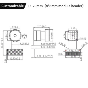 High definition 2-megapixel GC2155 with <strong>ISP</strong> <strong>support</strong> for YUV wide-angle face recognition DVP tablet camera module - Product Image 5
